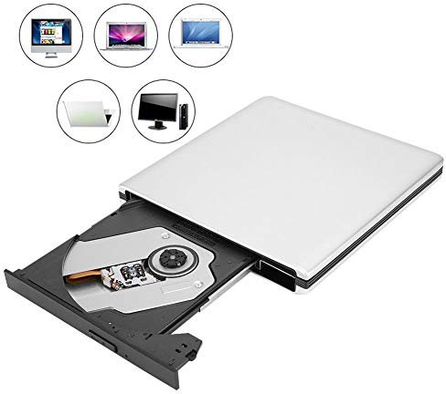 Unità CD/DVD esterna per laptop, masterizzatore DVD Unità DVD esterna USB3.0 Masterizzatore Blu-ray ad alta velocità CD/DVD/BD Masterizzatore di scrittura e scrittura con lettore Blu-ray e masterizzaz