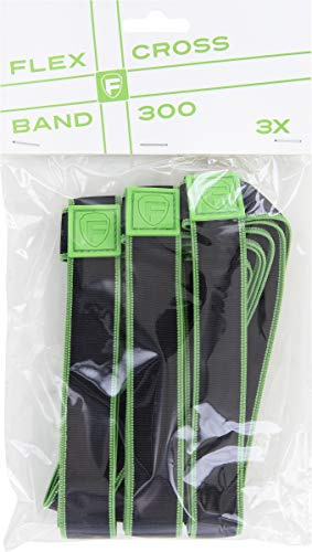 Feldherr Flex Cross Band green - Size L - Elastic rubber band for board game boxes - Safe storage and transportation of games, Amount:3 pcs. Multipack in bag