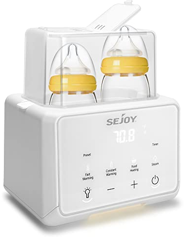 Sejoy Formula Milchflaschenwärmer für Babys, 6 in 1, Erhitzen von Babynahrung, Stillzubehör und Zubehör für die Babyflaschenfütterung, Weiß