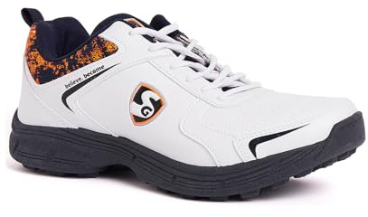 SG Shoe Savage Stud White/Navy/Orange No 9 Mens