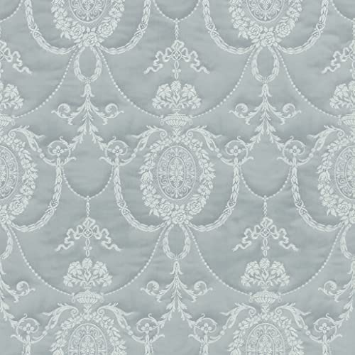 Rasch paperhangings Trianon XIII 570830 - Carta da parati in tessuto non tessuto, 10,05 m x 0,53 m, colore: Blu/Bianco