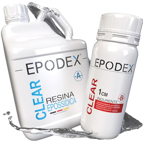EPODEX Resina Epossidica ECO 1cm, CLEAR - Transparent, 9kg