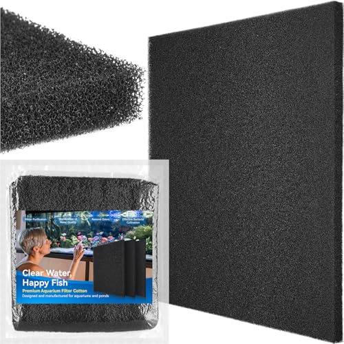 Borlech Aquarium Filter Sponge Pad, Filter Media Foam Sponges, Filter Accessories for Fish Tanks and Ponds (47 x 47 x 2 cm, 35PPI, 1 Pack)