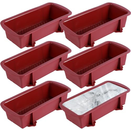 Lot de 6 grands bacs à glaçons pour bain de glace, réutilisables, libération facile, en silicone, pour congélateur, bain de glace, bain froid ou glacière