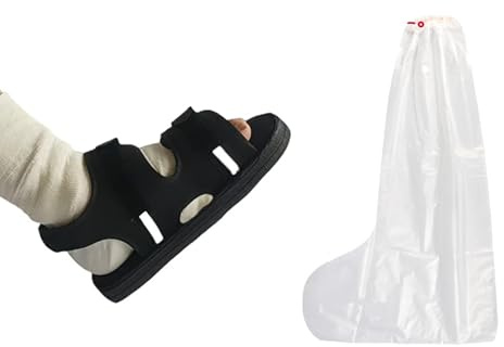 Cast Shoe Open Toe Post Op Shoe Fracture Foot Surgical Support Walking Boot Surgery Recovery Plaster Shoe Foot Ankle Rehabilitation Shoe with Adjustable Straps Surgery Recovery Pain Relief Shoe