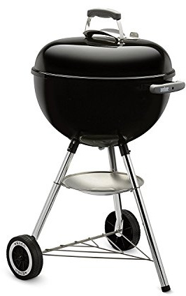 Weber Original Kettle Charcoal Grill, 18-Inch, Black – Classic Outdoor BBQ Grill with One‑Touch™ Cleaning System & Precise Temperature Control Dampers