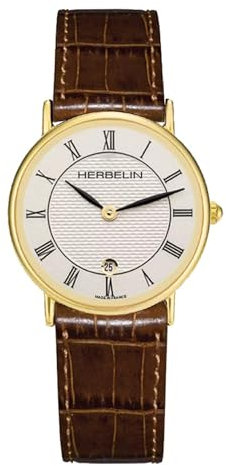 Michel Herbelin Ladies vergoldet klassischen Lederband 16845/P08GO