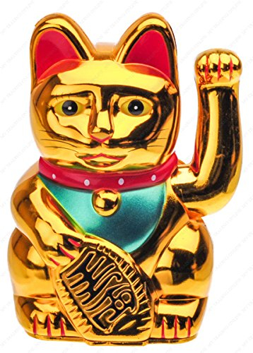 Gold Waving Lucky Fortune Cat Maneki (6)
