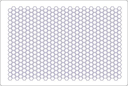 Herterich Products| Stencil per aerografo | Template per stencil a nido d'ape con motivo a nido d'ape | Stencil per tatuaggi e graffiti | Pellicola Mylar di alta qualità | Resistente ai solventi