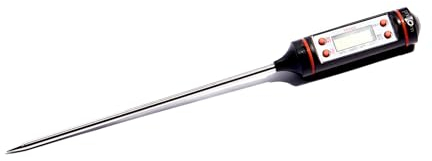 Termometro digitale LCD Termometro per cucinare della PRECORN Termometro per misurare la cottura (utilizzabile per la carne, per itutti i piatti al forno, per la birra, per il vino, ecc.)