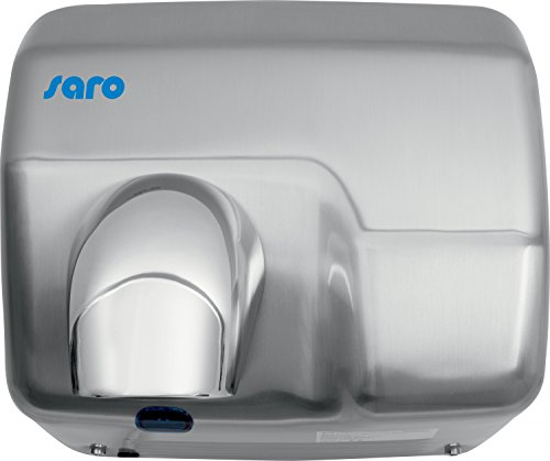 SARO Händetrockner – Edelstahl – Infrarotsensor – 30 m/s Luftstrom – Trocknet Hände in 10–15 Sek – Vandalismussicher – Modell FABIAN