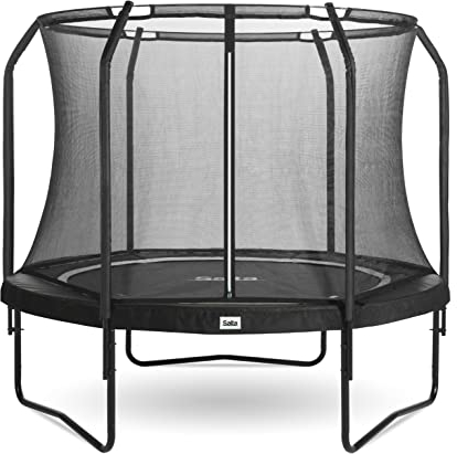 Salta Premium Black Edition Combo - rund - Ø251cm - 8,23ft - Schutzrand Schwarz - Trampoline mit hochwertigen Sicherheitsnetz
