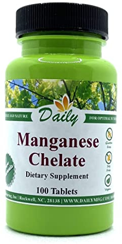 Daily Manufacturing Manganese Chelate (5 mg) 100 Tablets