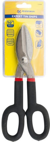 10 Tin Snip Aviation Sheet Metal Cutters - Multi Purpose Shears, Tinsnips 250Mm Straight Cut Strong Durable, Alloy Steel, Suitable for Aluminium, Copper, Plastic Leather & Wire Mesh