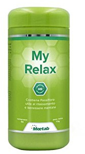 Meetab - My Relax - Integratore alimentare a base di vitamine, sali minerali e altre sostanze di origine vegetale utile per carenze nutrizionali.