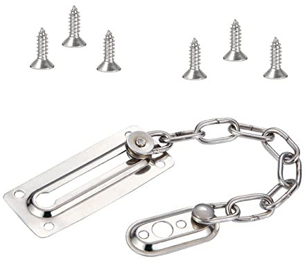 Serrure Portillon,Extérieur Chaîne Porte,Serrure Porte,Coulissante Verrou,Limiteur de Porte,Serrure Sécurité pour Maison Hôtel Appartement Chambre à Coucher Cour