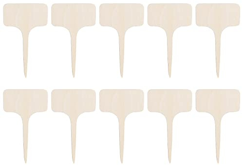 Juego de 10 carteles de madera de primera calidad, para escribir en diferentes formas, accesorios de jardín, bonitos carteles de madera, aprox. 10,8 cm x 6 cm, forma U