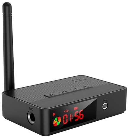 Récepteur Bluetooth 5.3, Son Stéréo HiFi Récepteur de Son Bluetooth avec Fonction NFC, Prise en Charge AUX, Son Optique, Sortie Sonore Coaxiale