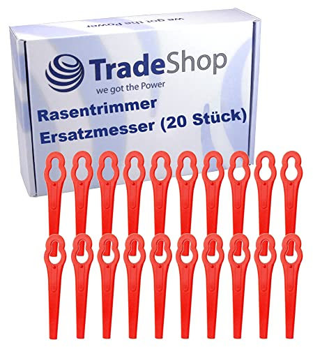 Trade-Shop 20x Ersatz-Messer Klingen Set Ersatz für Bosch F016800183 F016F03322, ALM BQ026 / Rasentrimmer Mähroboter Rasenroboter Zubehör