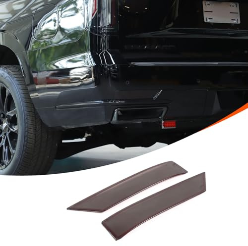 Rear Fog Light Lamp Cover Compatible with Cadillac Escalade 2021-2025,ABS Smoked Black Rear Fog Lamp Guard Cover Trim Car Exterior Protection Accessories