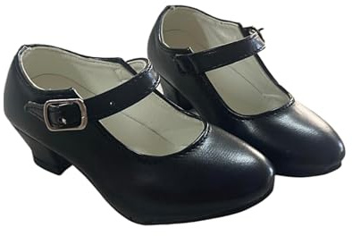 AMARU SANCHESU Flamenco or Sevillana Dance Shoe. Child and Adult Size, Black/White, 11 UK Child