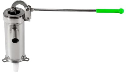 SABUIDDS Pompa a mano in acciaio inox, pompa da giardino, pompa a mano, fontana, ca. 8 m, altezza di aspirazione, pompa di aspirazione dell'acqua per casa, giardini, parchi e stagni, colore argento