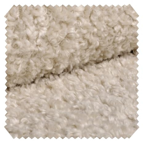 novely® ROLAND Kuschelweicher Bouclé-Polsterstoff - 560 g/m², Extra Volumen - Strapazierfähiger Möbelstoff - UV-Beständiger (7/8) Bezugsstoff - Pflegeleichte Meterware 1 lfm Farbe: 02 Beige