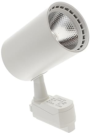 PartyKindom Foco De Riel Led Cob 20w Blanco Medio Neutro, Lámpara De Techo Ajustable De Aluminio Para Iluminación Interior, Tienda De Ropa y Exposiciones, Luz De Acento Para Comercios