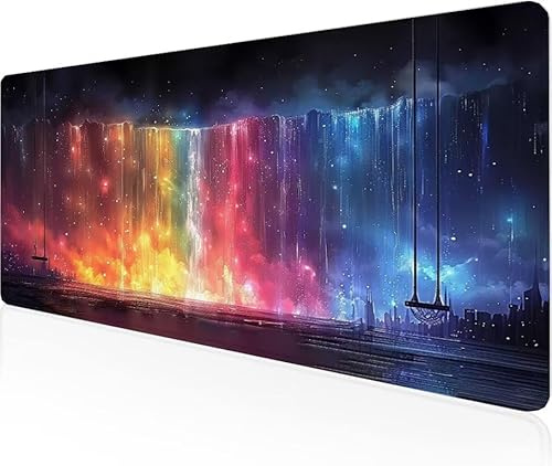 Musmatta färg spelmusmatta höst stor skrivbordsmatta 1 500 x 800 x 3 mm, arbete från hem nödvändigheter halkfri gummibas specialstruktur vattentålig yta slitstark för kontor PC, bärbar dator Y1-700