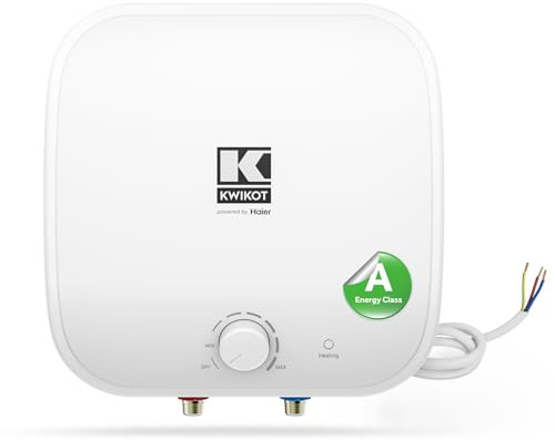 Kwikot EffiCube-10 ABOVE SINK, 10 Litres Chauffe Eau Instantané Electrique, 1500KWH Compact 10L Chauffe-Eau Électrique Sur évier, Facile à Installer, Fabriqué Pour être Installé en France [ErP A]