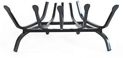 BRUCIALEGNA FORGIATO ANGOLARE IN FERRO BATTUTO PER CAMINO