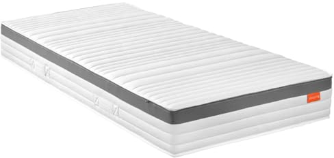 sleepling 196316 Premium 1000er Federkernmatratze | Taschenfederkern Matratze | 7-Zonen | Kaltschaumauflage | Klimaband | Wendegriffe | Made in EU | Ökotex | Härtegrad 3 | 180 x 200 x 23 cm, weiß