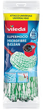 Vileda fregona, Microfibra, Blanco/Verde, Talla única