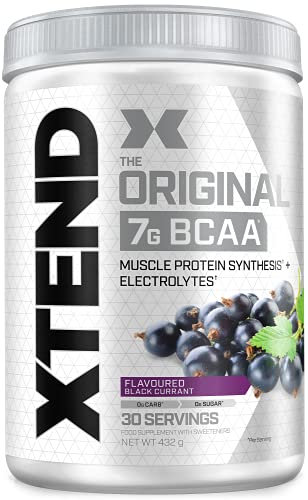 XTEND Original - BCAA-Pulver - Schwarze Johannisbeere | Ergänzungsmittel mit verzweigtkettigen Aminosäuren | 7 g BCAA + Elektrolyte für Regeneration & Hydration | 30 Portionen