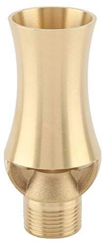 Ugello per fontana con irrigatore per laghetto, testa di spruzzo in cedro a cascata con torre di ghiaccio in ottone per laghetto da giardino, piscina, decorazione rocciosa(1/2'' 3/4'')