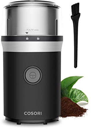 COSORI Coffee Espresso Grinder Electric, Food Grade Stainless Steel Blades, 12 Cups, Black