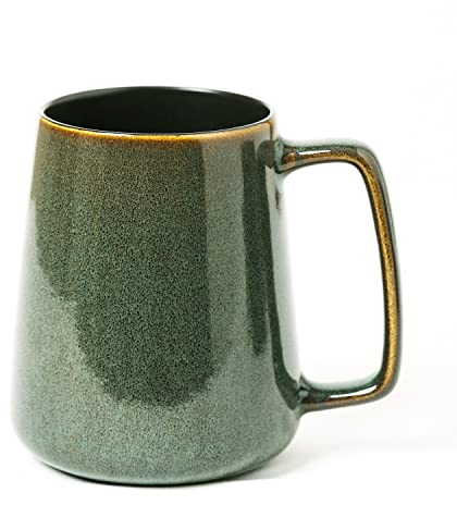 Cerámica Grande Tazas De Café, 24 Oz / 700ml Tazas Grandes Extra Grandes, Para Capuchino, Latte, Cacao Caliente O Té Caliente - Regalo de cumpleaños/Día de San Valentín(24 oz Dark Green)