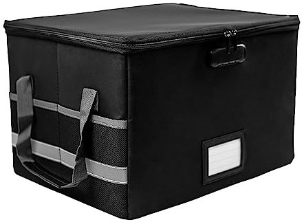 Holdes - ignífuga para Documentos, Fuerte, de Almacenamiento, ignífuga con Sellado, de Documentos ignífuga portátil con Cerradura, Carpeta para Carpeta Legal en Efectivo