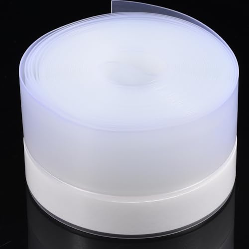Silicone Seal Weather Stripping Tape 16.5 Feet Strip Bottom Draft Insulation Stopper Tape Weatherproof Soundproof for Door or Window Bathroom Shower Glass Gaps（45mm*5m）