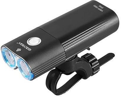 Gaciron Främre cykelljus 2000 lumen, med trådbunden fjärrkontrollfunktion, 6 Ljusläge, kraftfull led cykel framljus med 6700mAh mobil energifunktion, aluminium cykel ljus