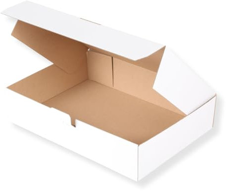Karton 350 x 250 x 80 mm mit Seitenverschluss (25 Stück), DHL Kleinpaket, Versandkarton, Faltkarton, Schachtel, weiß