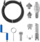 BOLEIFYX Rohrreinigungsspirale 5M ø12MM, Abflussreiniger Spirale Abfluss Rohrreinigung mit Elektrischen/Manuellen Adaptern, 6 Abflussreiniger Schneidkopf, Abflussspirale Toiletten Spirale