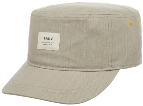 Barts Montania Arme Keps Damer/Herrar - linne militär bomullskeps med skärm, Kardborreband Vår-sommar Sommar - One Size ljusbeige