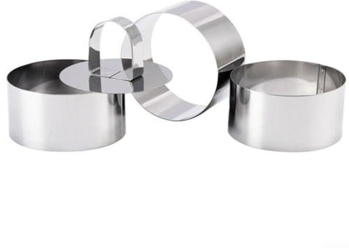 4 stampi da dessert in acciaio inox per mousse, cheesecake e terrine