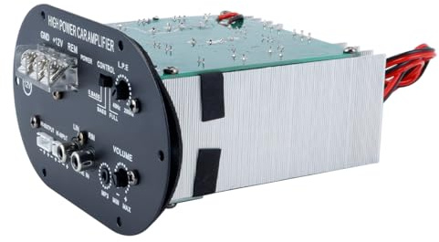 Orivin Carte d'amplificateur audio pour voiture, caisson de basses 120 W 12 V, module d'amplificateur audio, basses pures et complètes, pour voiture, ordinateur, téléphone portable