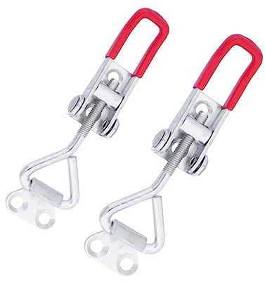 HOMSFOU 2 pezzi regolabile a levetta fermo morsetto resistente sgancio rapido porta armadio scatola di fissaggio con maniglia per uso domestico ufficio fabbrica