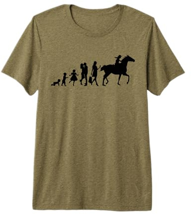 Western Caballos Niñas Caballos de Western equitación Camiseta Premium
