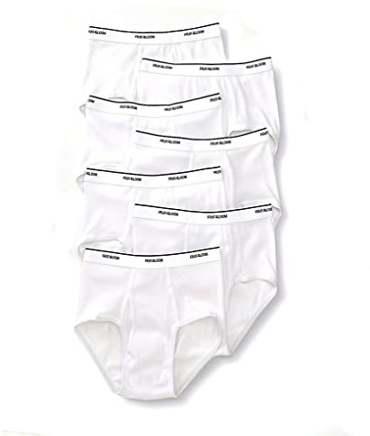 Fruit of the Loom Men's 7-Pack Basic Brief, White, Large