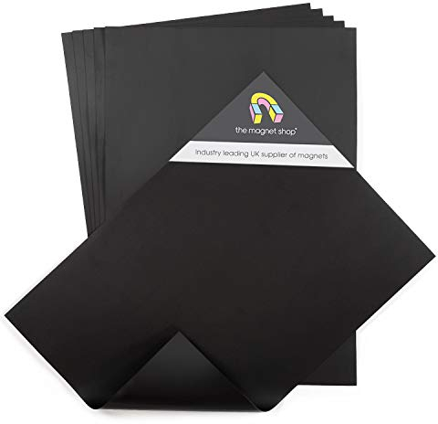 TMS A4 Magnetic Sheets - Magnets for Crafts, 0.5mm Flexible Sheeting for Die Storage, Art, Crafts or Making Your own Fridge Magnets - 6 Pack - by The Magnet Shop