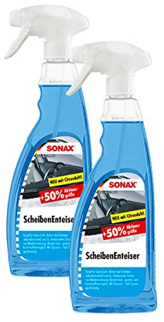 SONAX Scheibenenteiser Scheiben-Entfroster Sprühflasche Enteiserspray 2x 750ml